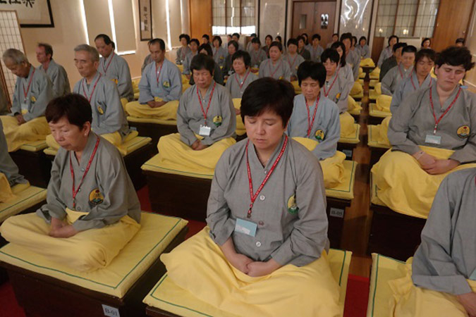 Meditation in progress